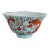 Antique Ching Dynasty Porcelain Bowl With Dragons in Red Orange on Blue For Sale