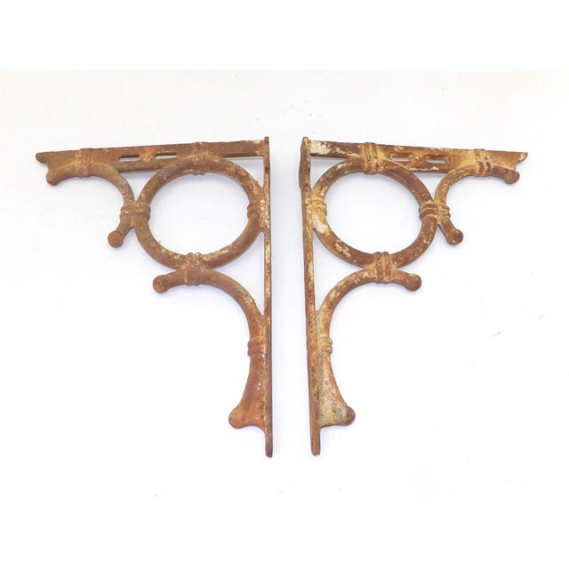Antique Farmhouse Cast Iron Shelf Brackets a Pair Chairish