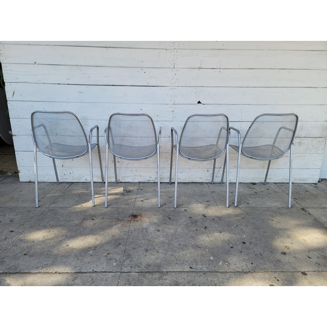 Vintage Aluminum Patio Table & 4 Chairs Chairish