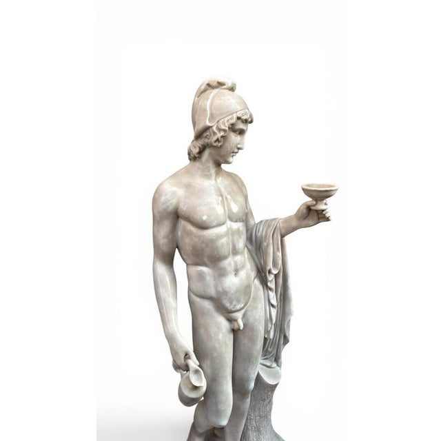 Italian Artist, Large Sculpture of Ganymede, 20th Century, Marble For Sale - Image 10 of 14