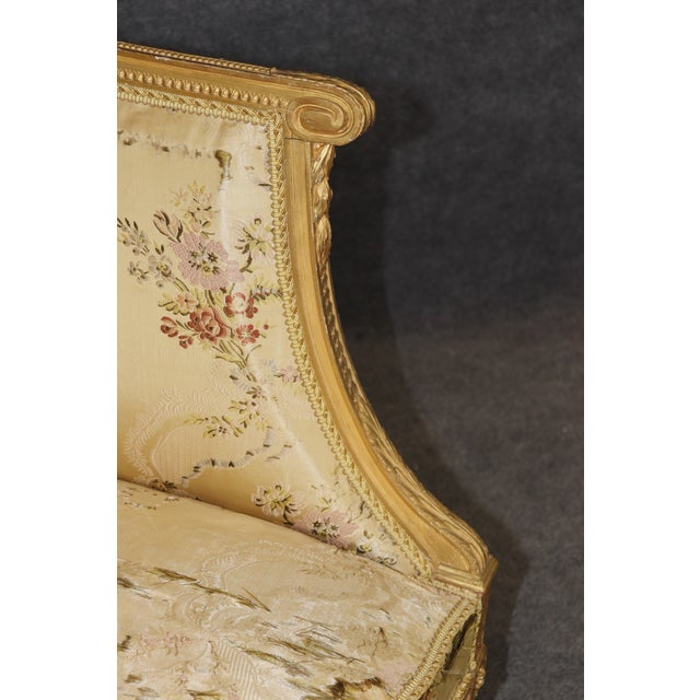 French Louis XVI Giltwood Corner Settee Loveseat C. 1890s Era For Sale - Image 10 of 10