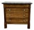 19th Century Empire Walnut Chest of Drawers with a Grey St. Anne Marble Top For Sale
