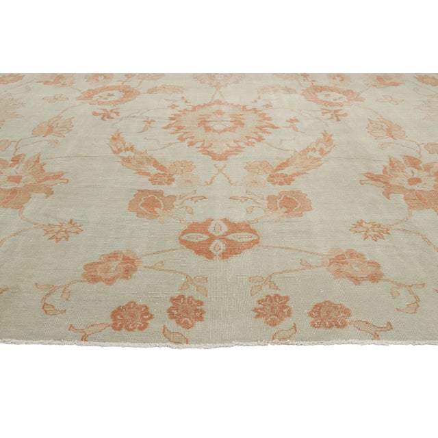 Modern Turkish Oushak Rug, 11'03 X 15'03. For Sale - Image 4 of 10
