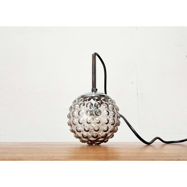 Metal Mid-Century Modern German Space Age Glass Ball Pendant Lamps by Rolf Krüger for Staff, 1970s, Set of 3 For Sale - Image 7 of 18