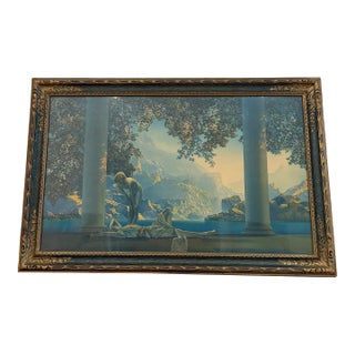 1920s Maxfield Parrish “Daybreak” Original House of Art n.y. Print in Original Ornate Frame For Sale