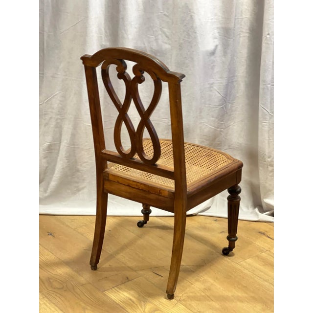 19th Century Antique French Napoleanic III Set of 6 Dining Chairs With Serpent Backs For Sale - Image 4 of 5