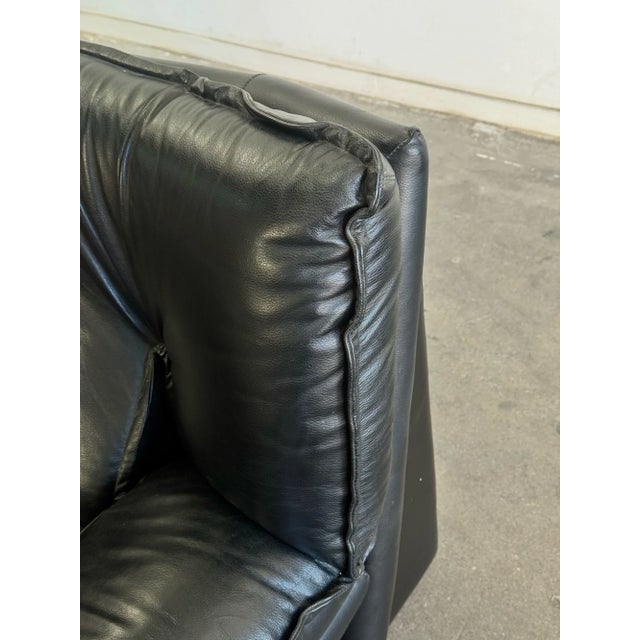 1990s Nicoleti Style Leather Loveseat For Sale - Image 9 of 10