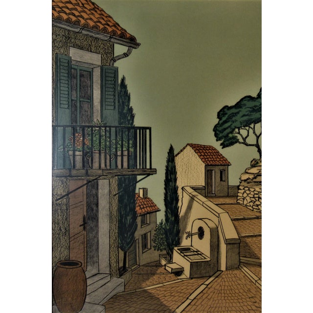 This artwork "Village de Provence" c.1970 Is an original colors lithograph by noted French artist Denis Paul Noyer,...