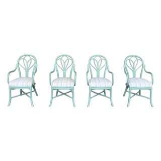 Set of 4 McGuire Coastal Chairs For Sale