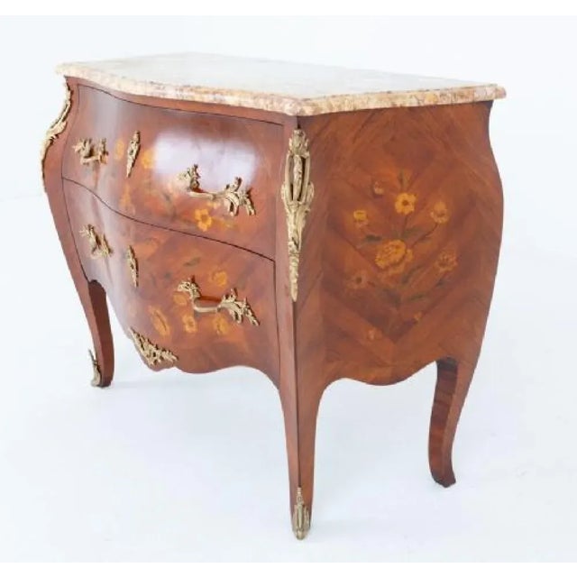 Traditional French Empire Commode Bombe Chest of Drawers, 1890s For Sale - Image 3 of 6
