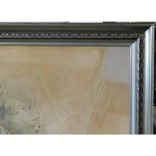 2010s Jurgen Gorg "Zum Wohl" Acrylic on Canvas Custom Framed Hand Signed Make Offer For Sale - Image 5 of 7