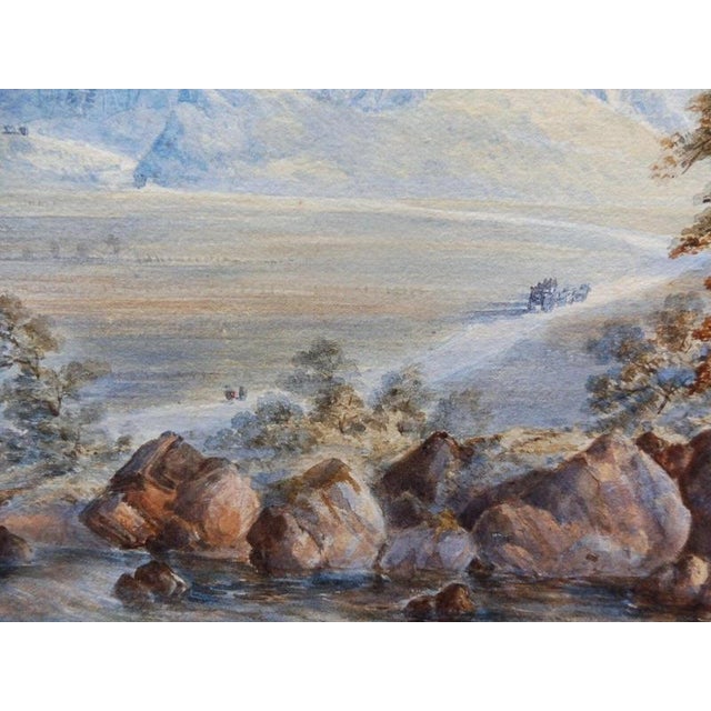 Blue Monogrammed AM, The Glen, 1863, Watercolour For Sale - Image 8 of 14