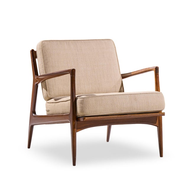 Selig Kofod Larsen for Selig Mid Century Danish Lounge Chairs - Pair For Sale - Image 4 of 13
