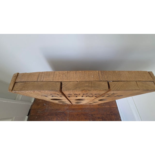 Vintage Wooden Champagne Riddling Rack With Taittinger Lettering For Sale - Image 9 of 15