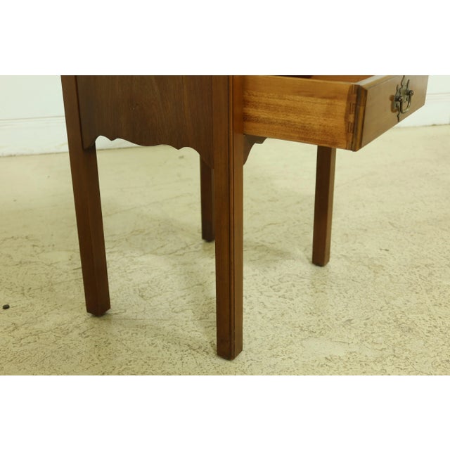 Kindel Furniture Kindel Cherry Chippendale Style 1 Drawer Nightstand For Sale - Image 4 of 10