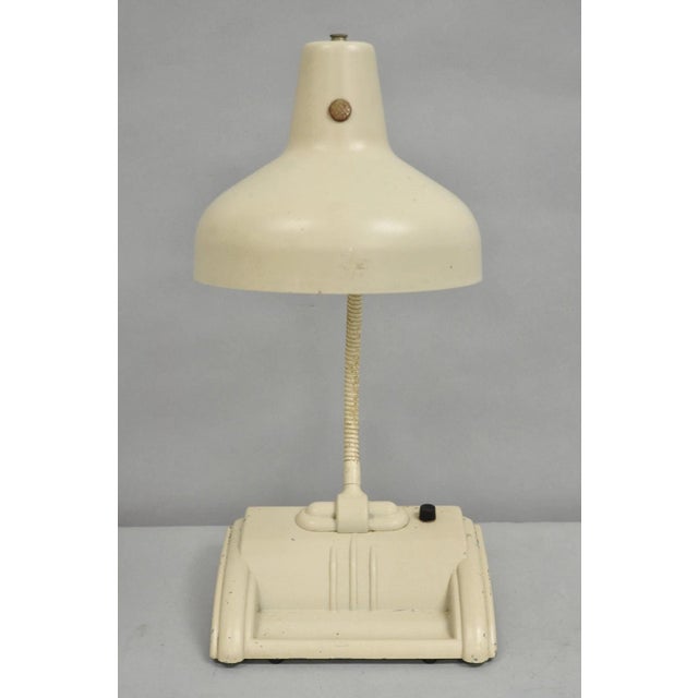 Vintage Acme Lite Beige Mid Century Modern Retro Adjustable Gooseneck Desk Lamp For Sale - Image 12 of 12