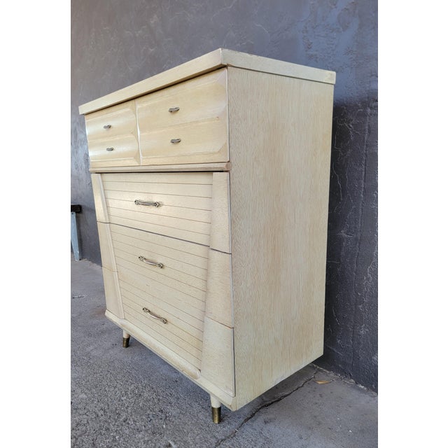 Harmony House Mid-Century Modern Tall Dresser With Art Deco Influence For Sale - Image 4 of 14