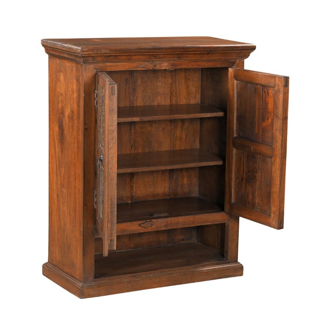 Far Pavilions 1980s Ranch Style Solid Wood 36 in. Wide Rustic Cabinet For Sale - Image 4 of 5