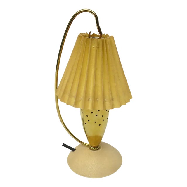 Beige Shrinkpack Table Lamp Lantern, 1950s For Sale