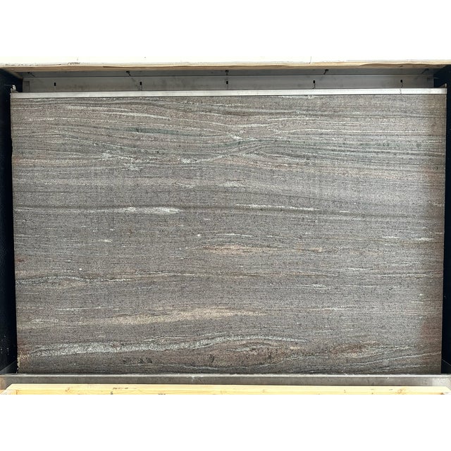 Pre-Owned Large Grey Gneiss Stone (imported). Measures: 64" x 44" x 2", cut in Italy. The stone is unpolished and in good...
