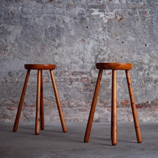 Brown High Stools, 1960s, Set of 2 For Sale - Image 8 of 14