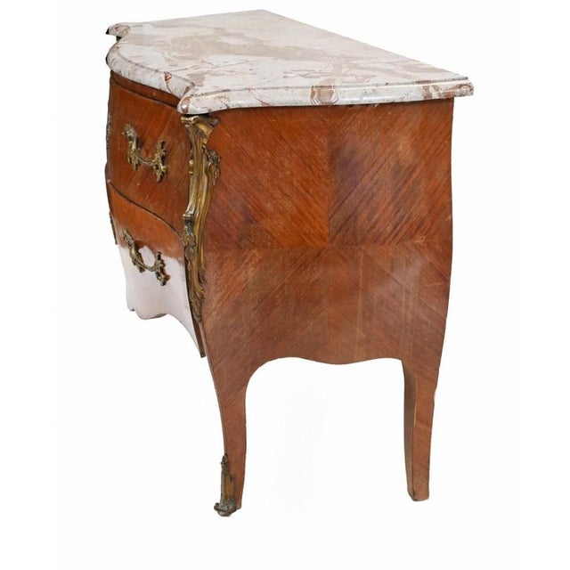 Stone French Louis XV Bombe Commode For Sale - Image 7 of 9