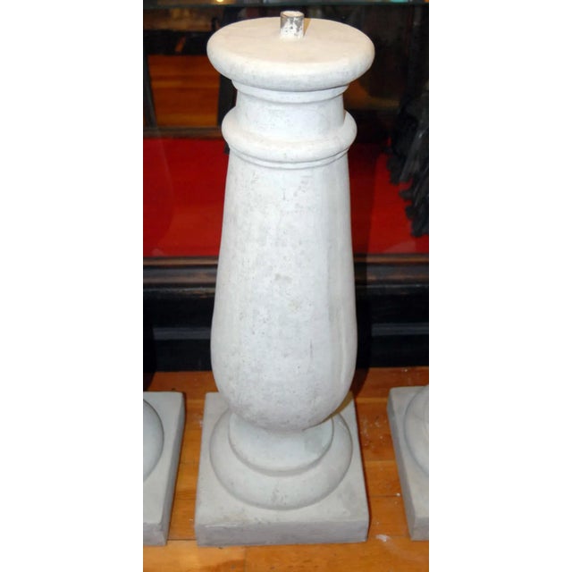 Baluster Column Traditional Gray Cast Stone For Sale - Image 4 of 4