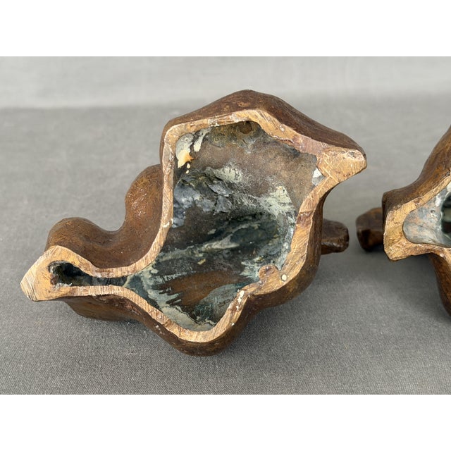 Metal Organic Abstract Sculptures, 1960s, Bronze, Set of 2 For Sale - Image 7 of 10