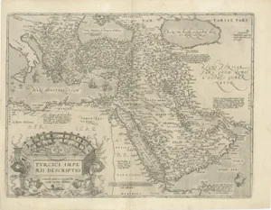 Map of the Ottoman Empire and Near East, 1571