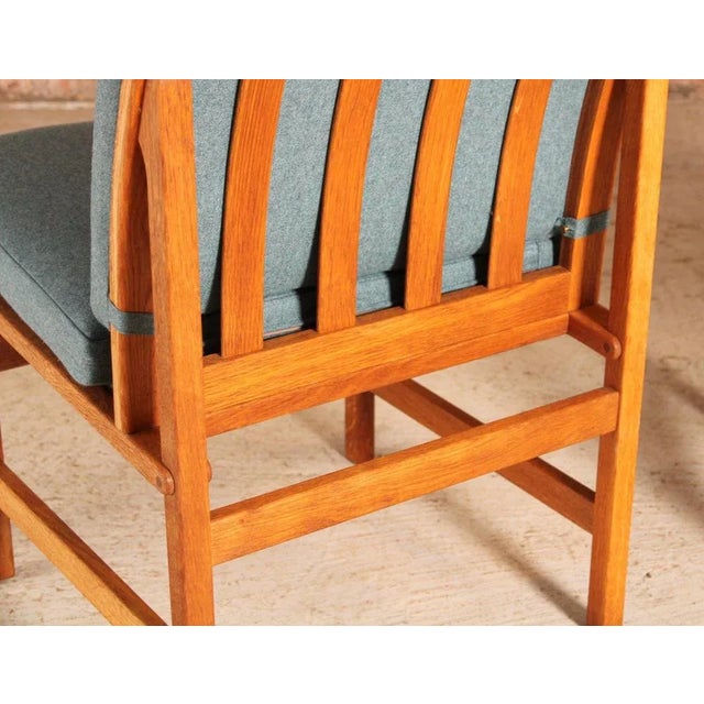 Vintage Danish Model 3232 Lounge Chairs in Oak by Borge Mogensen for Fredericia Stolefabrik, 1960s, Set of 4 For Sale - Image 11 of 15
