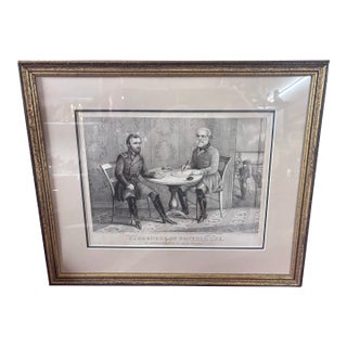 Currier & Ives Surrender of General Lee Original 1873 Lithograph, Framed For Sale
