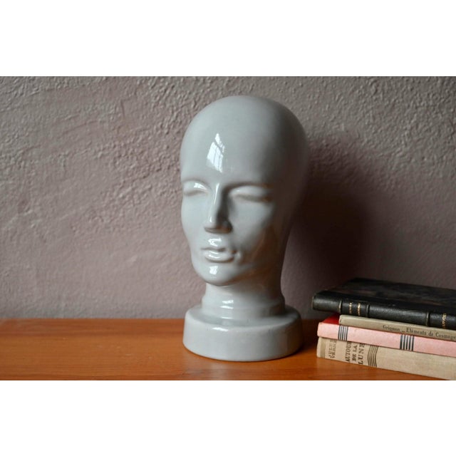 Enamelled Ceramic Mannequin Head, West Germany, 1970s For Sale - Image 10 of 10