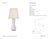 Thomas O'Brien by Visual Comfort Signature Jess 29" Table Lamp in Crackled Ivory with Linen Shade Designer: Thomas O'Brien...