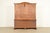Ethan Allen Georgian Solid Maple Lighted Breakfront Bookcase Cabinet For Sale - Image 16 of 17