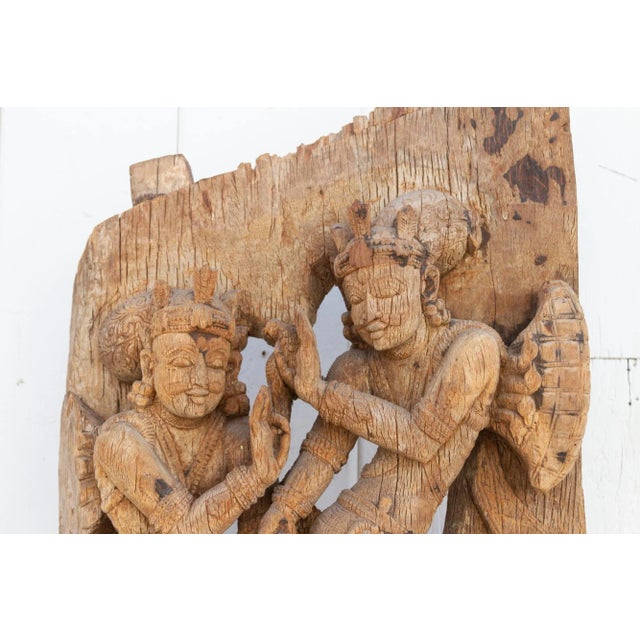 Brown 18th Century Rajput Carved Warrior For Sale - Image 8 of 11