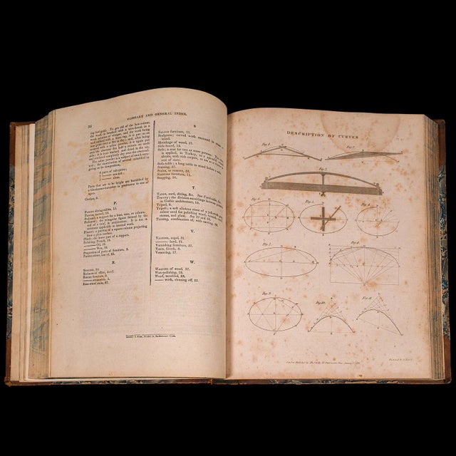 1846 Antique Carpentry Book Architecture Reference For Sale - Image 9 of 12