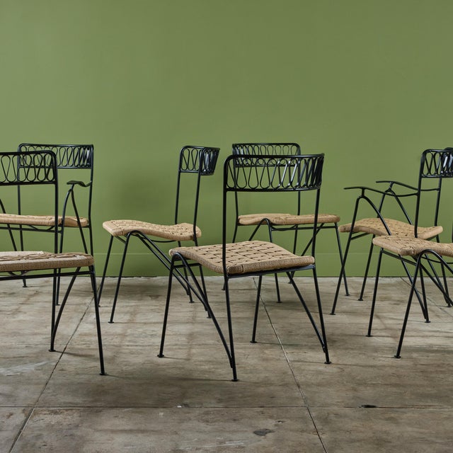 Mid-Century Modern Set of Eight Maurizio Tempestini "Ribbon" Patio Chairs for Salterini, Attributed For Sale - Image 3 of 12