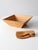 Vintage Bamboo Salad Serving Bowl With Hand Shaped Serving Utensils For Sale - Image 6 of 18