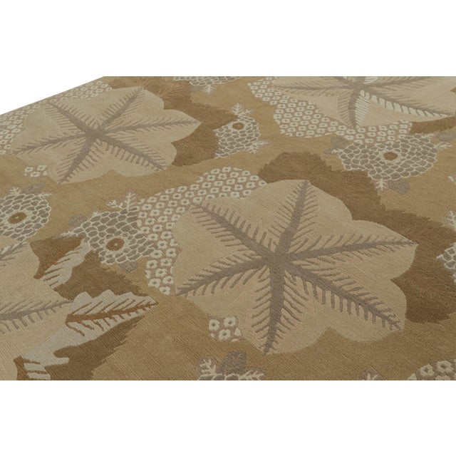 Rug & Kilim Rug & Kilim’s “Clouds” Modern Rug Design in Beige-Brown With Floral Medallions For Sale - Image 4 of 7