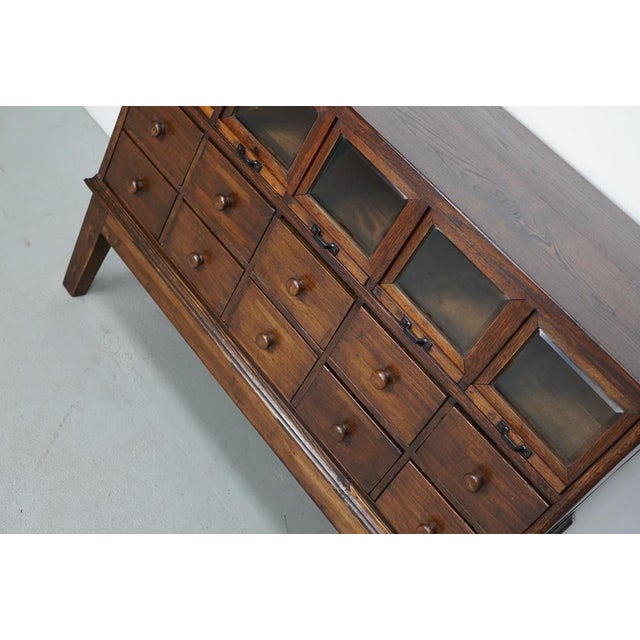 Vintage German Oak Haberdashery Shop Cabinet, 1920s For Sale - Image 14 of 18