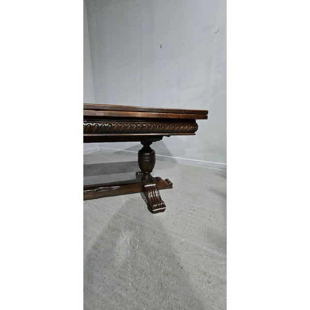 Large Elizabethan Oak Refectory Dining Table, 1900s For Sale - Image 12 of 18
