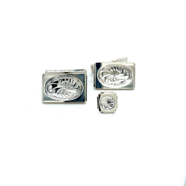 Georg Jensen Estate Mens Cufflinks Set With Tie Pin Without Back of Tie Pin Silver GJ11 These elegant Authentic Georg...