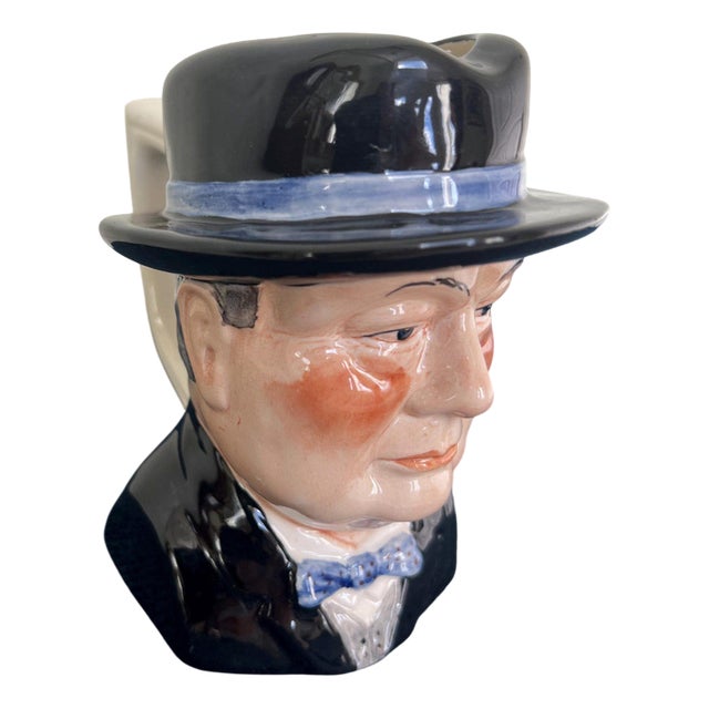 Woods of Burslem Sir Winston Churchill Hand Painted Staffordshire Toby Jug For Sale