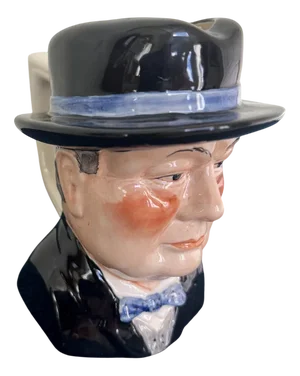 Woods of Burslem Sir Winston Churchill Hand Painted Staffordshire Toby Jug