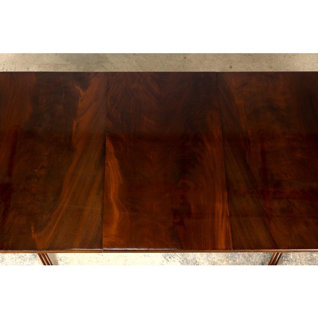 Mid-Century English Georgian Style Mahogany Double Pedestal Extendable Dining Table For Sale In New York - Image 6 of 17