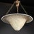 Art Deco Art Deco Basin Form Acid Etched Green Gold & White Glass Pendant Signed Daum For Sale - Image 3 of 16