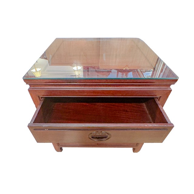Wood Vintage Ming Style Rosewood End Table For Sale - Image 7 of 9