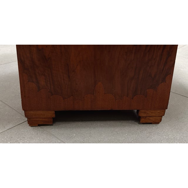 Extremely rare Art Deco octagonal inlaid walnut table in excellent overall condition. Rare to find in this condition, it...