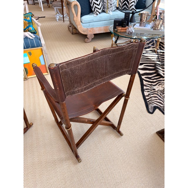 1980s Vintage Safari Style Chairs For Sale - Image 5 of 6