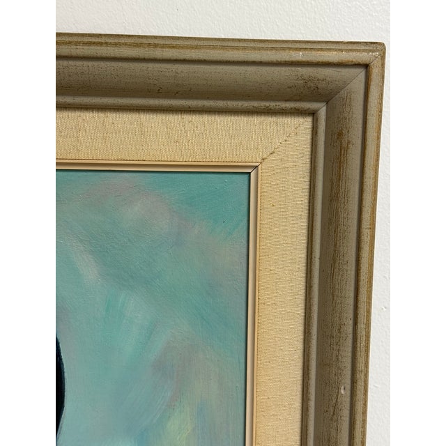 Textile Late 20th Century J.Lamm Female Portrait Oil Painting, Framed For Sale - Image 7 of 12